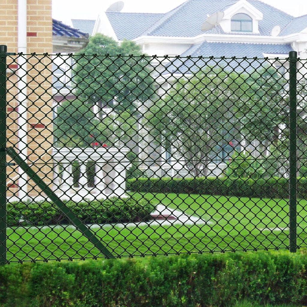 Sexton Fence crew installing chain link fence at Chesterfield, MO property