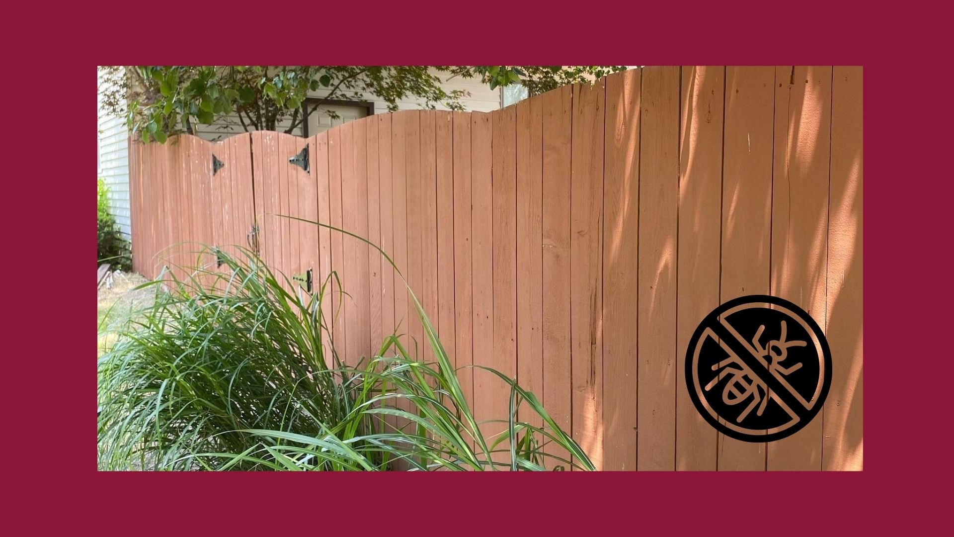 Technician sealing wooden fence to protect panels from moisture and rot